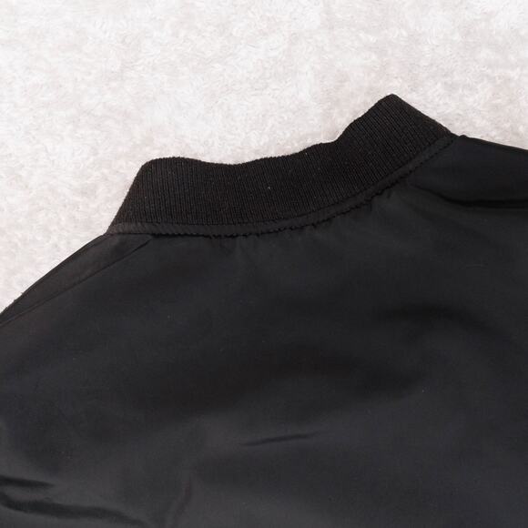 Old Navy Black Satin Insulated Bomber Jacket Mens Size XXL - Picture 8 of 13